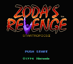 Zoda's Revenge: StarTropics II title screenshot